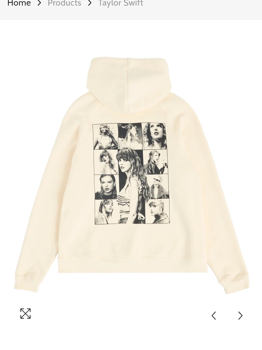Taylor Swift | The Eras Tour I Beige Hoodie Size L